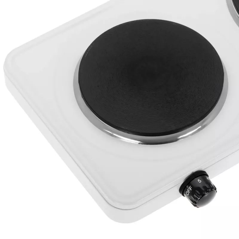 Placa eléctrica Adler AD 6520, 2 zonas de cocción, blanca