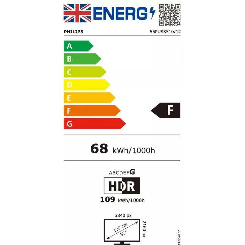 Smart TV Philips 55PUS8510/12 QLED 4K Ultra HD de 55 pulgadas (139 cm), Ambilight, Titan OS, Dolby Atmos, DTS:X, Wi-Fi, Triple Tuner, negro