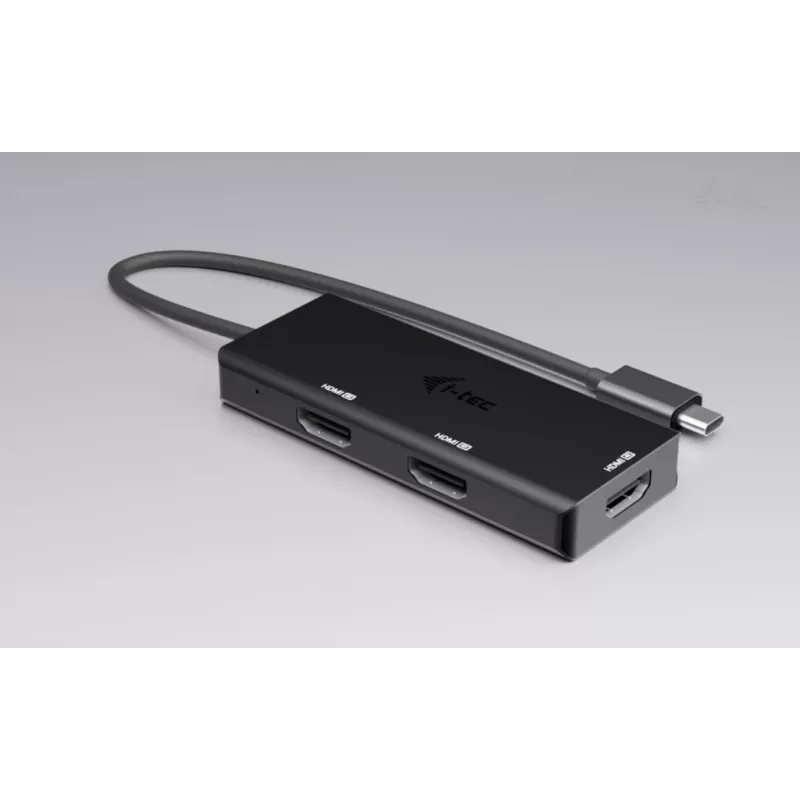 Adaptador de vídeo i-tec USB-C Triple 4K HDMI, Power Delivery 100W