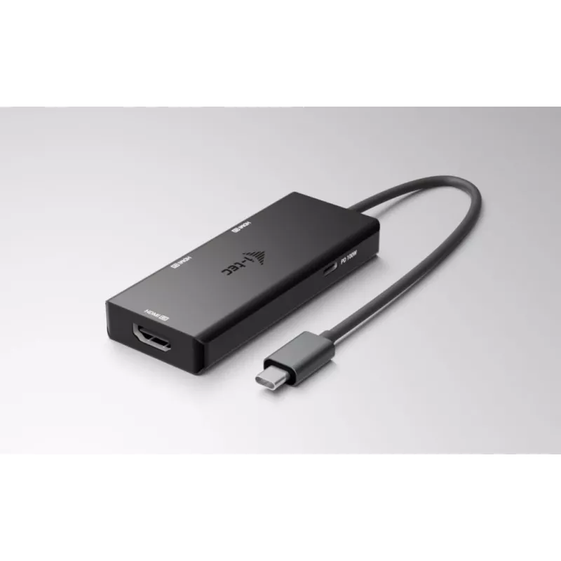 Adaptador de vídeo i-tec USB-C Triple 4K HDMI, Power Delivery 100W