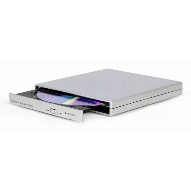 Unidad de DVD externa USB GEMBIRD, Plata