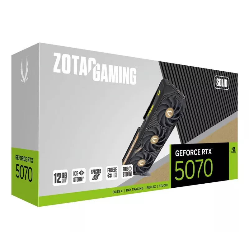 Tarjeta gráfica ZOTAC - GeForce RTX 5070 - 12 GB GDDR7 - ZT-B50700D-10P