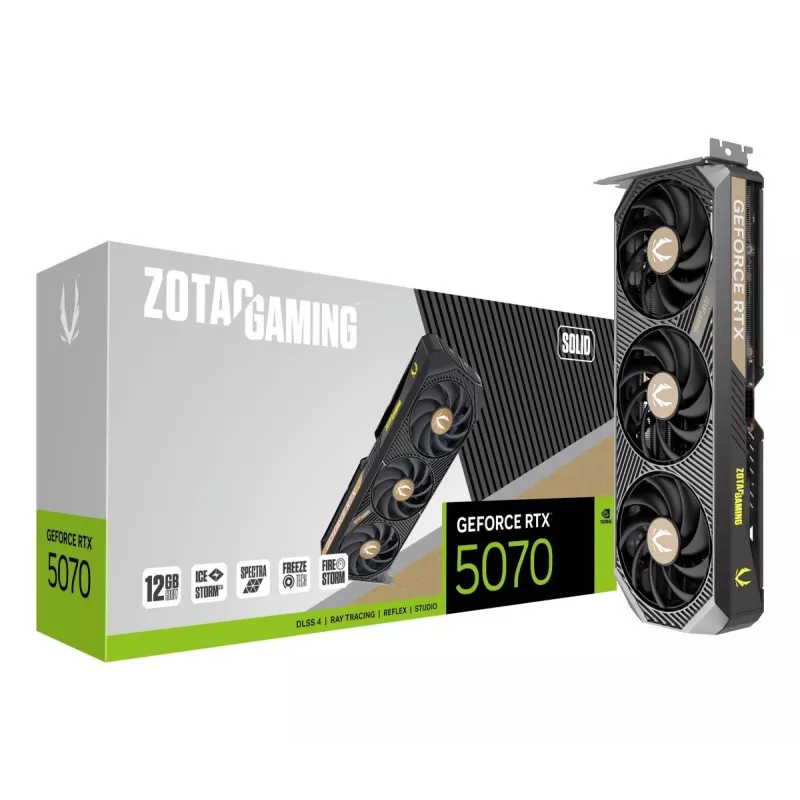 Tarjeta gráfica ZOTAC - GeForce RTX 5070 - 12 GB GDDR7 - ZT-B50700D-10P