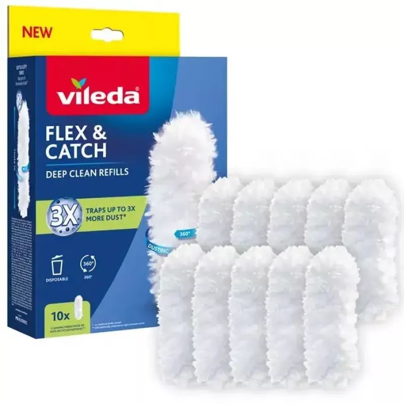 Set de recambio de plumero atrapapolvo VILEDA Flex&Catch 177662 – 10 recambios