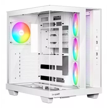 Caja de PC be quiet Light Base 500 LX White Midi Tower ATX/PS2 soporte para fuente de alimentación 3x120 mm frontal 1x120 mm trasero compatible con unidades de 2,5/3,5 pulgadas 305×436×432 mm