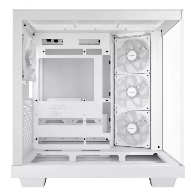 Caja de PC be quiet Light Base 500 LX White Midi Tower ATX/PS2 soporte para fuente de alimentación 3x120 mm frontal 1x120 mm trasero compatible con unidades de 2,5/3,5 pulgadas 305×436×432 mm