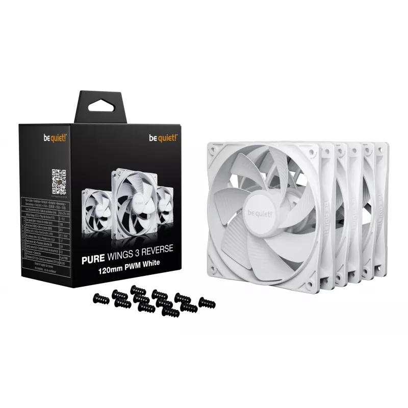 be quiet! Pure Wings 3 120mm | PWM Reverse Blanco pack de 3