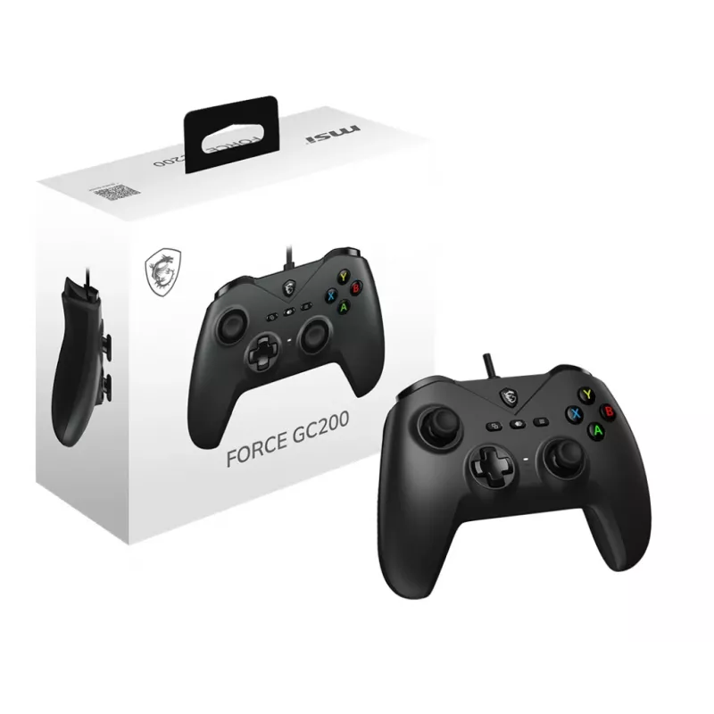 Mando de juegos MSI FORCE GC200 negro USB gamepad analógico / digital Android, PC