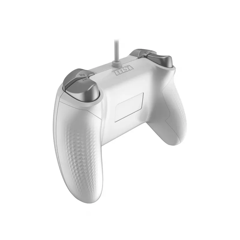 Mando de juegos USB con cable MSI FORCE GC200 WHITE — diseño ergonómico, conexión por cable