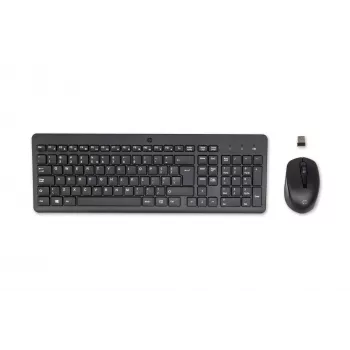 Conjunto de ratón y teclado inalámbrico HP 330, tamaño completo (100 %), inalámbrico, RF Wireless, QWERTY, negro, ratón incluido