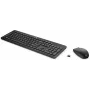 Conjunto de ratón y teclado inalámbrico HP 230, tamaño completo (100%), inalámbrico, RF Wireless, membrana, negro, ratón incluido