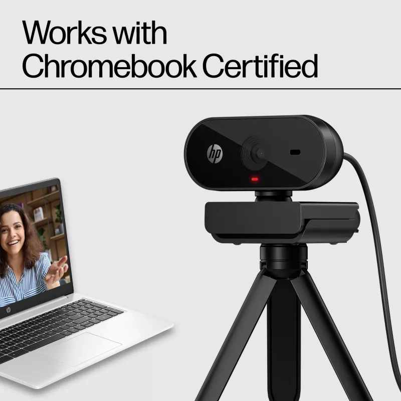 Webcam HP 320 FHD, 1920 x 1080 píxeles, Full HD, 30 fps, hogar, USB, negro
