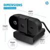 Webcam HP 320 FHD, 1920 x 1080 píxeles, Full HD, 30 fps, hogar, USB, negro