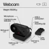 Webcam HP 320 FHD, 1920 x 1080 píxeles, Full HD, 30 fps, hogar, USB, negro