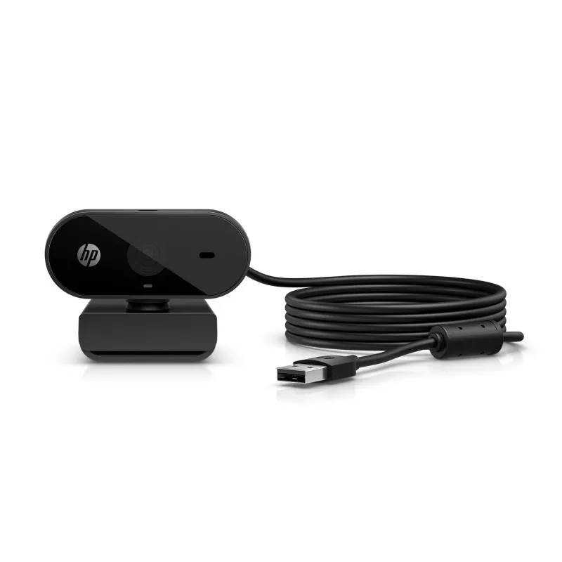 Webcam HP 320 FHD, 1920 x 1080 píxeles, Full HD, 30 fps, hogar, USB, negro