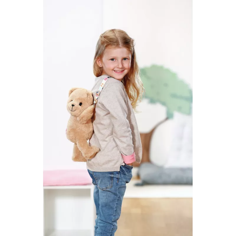 Bolso osito de peluche ZAPF BABY born Teddy Bag — para niños de 3–12 años