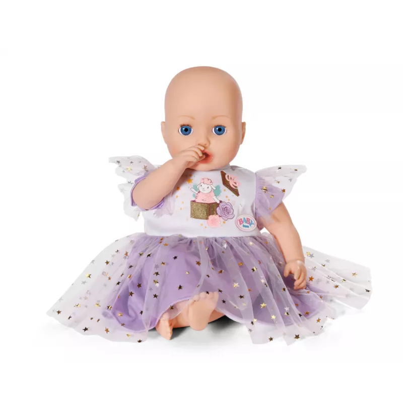 Vestido para muñecas ZAPF BABY born vestido tutú lila para muñecas de 43 cm, tela, multicolor, plegable, edad 3+