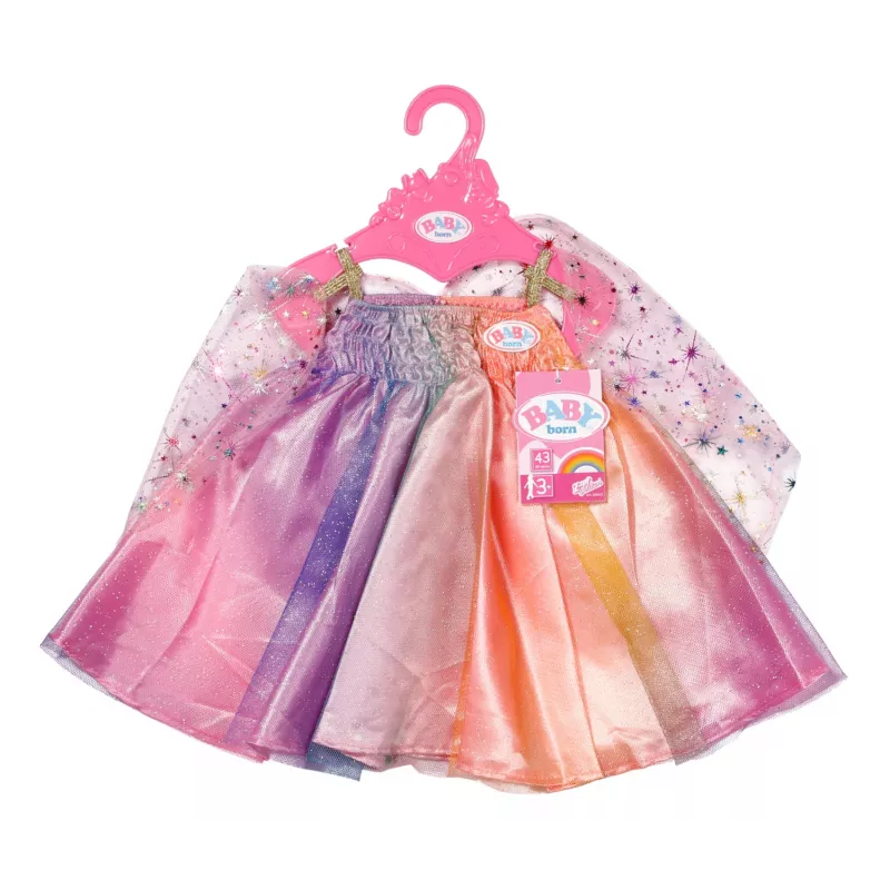 Camisón para muñecas ZAPF BABY born Rainbow para 3–12 años, textil, multicolor, plegable