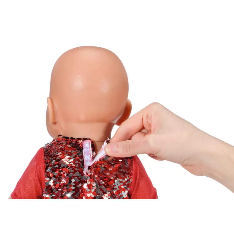 Zapf Creation BABY born vestido navideño 836118 para muñecas de hasta 43 cm, con leggings, zapatos y gorro de Navidad, a partir de 3 años