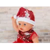 Zapf Creation BABY born vestido navideño 836118 para muñecas de hasta 43 cm, con leggings, zapatos y gorro de Navidad, a partir de 3 años