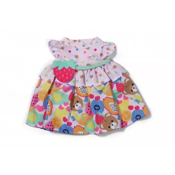 Vestido para muñecas ZAPF BABY born vestido frutas para muñecas de 43 cm, multicolor, plegable, edad 3+