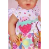 Vestido para muñecas ZAPF BABY born vestido frutas para muñecas de 43 cm, multicolor, plegable, edad 3+
