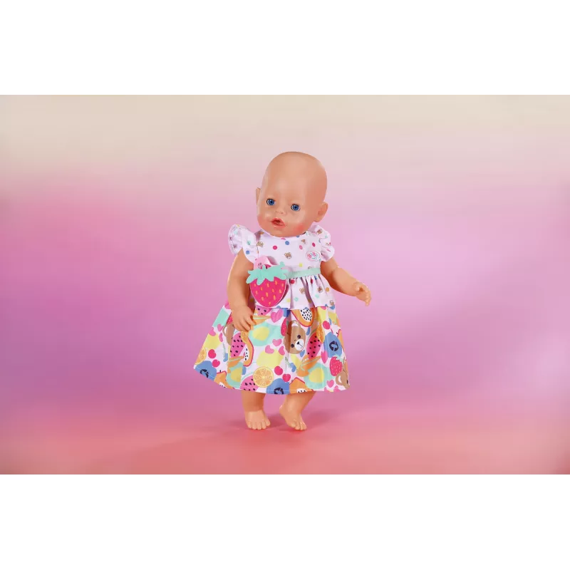 Vestido para muñecas ZAPF BABY born vestido frutas para muñecas de 43 cm, multicolor, plegable, edad 3+
