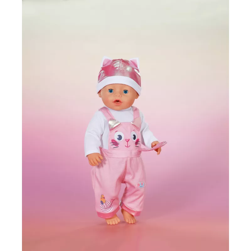 Conjunto de ropa para muñecas ZAPF BABY born pelele con gorro para muñecas de 43 cm, multicolor, plegable, a partir de 3 años