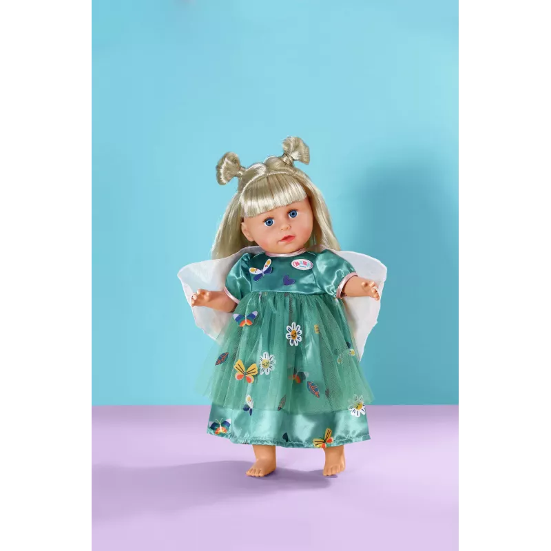 Vestido para muñecas ZAPF BABY born vestido de hada con alas para muñecas de 43 cm, multicolor, plegable, para niños a partir de 3 años