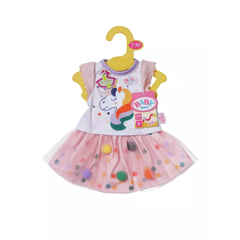 Vestido tutú unicornio BABY born 43cm vestido para muñecas