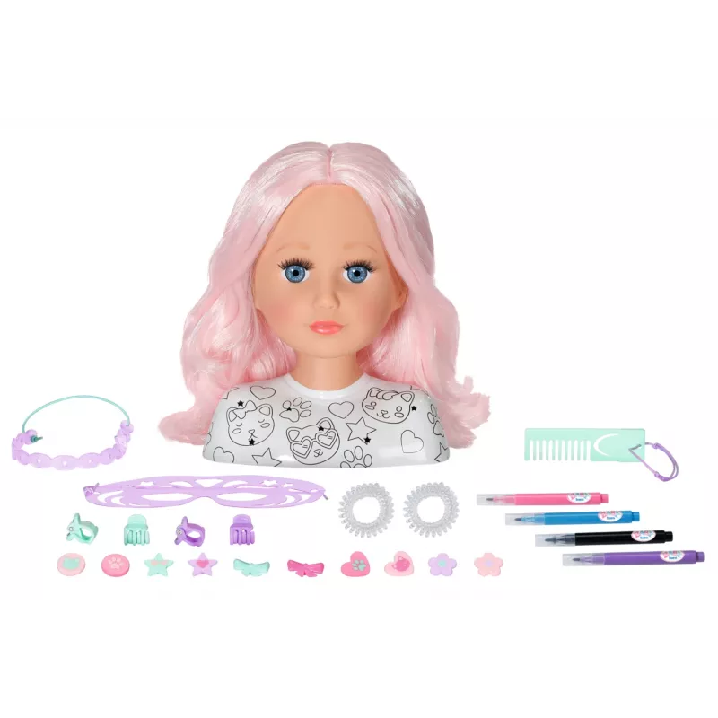Cabeza de muñeca para peinar y maquillar BABY born Styling Head Artist, femenino, 3 año(s), multicolor