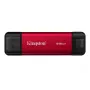 SSD externo Kingston 512 GB Dual USB-A/USB-C portátil, USB 3.2 Gen 2, lectura 1050 MB/s, escritura 950 MB/s, negro/rojo