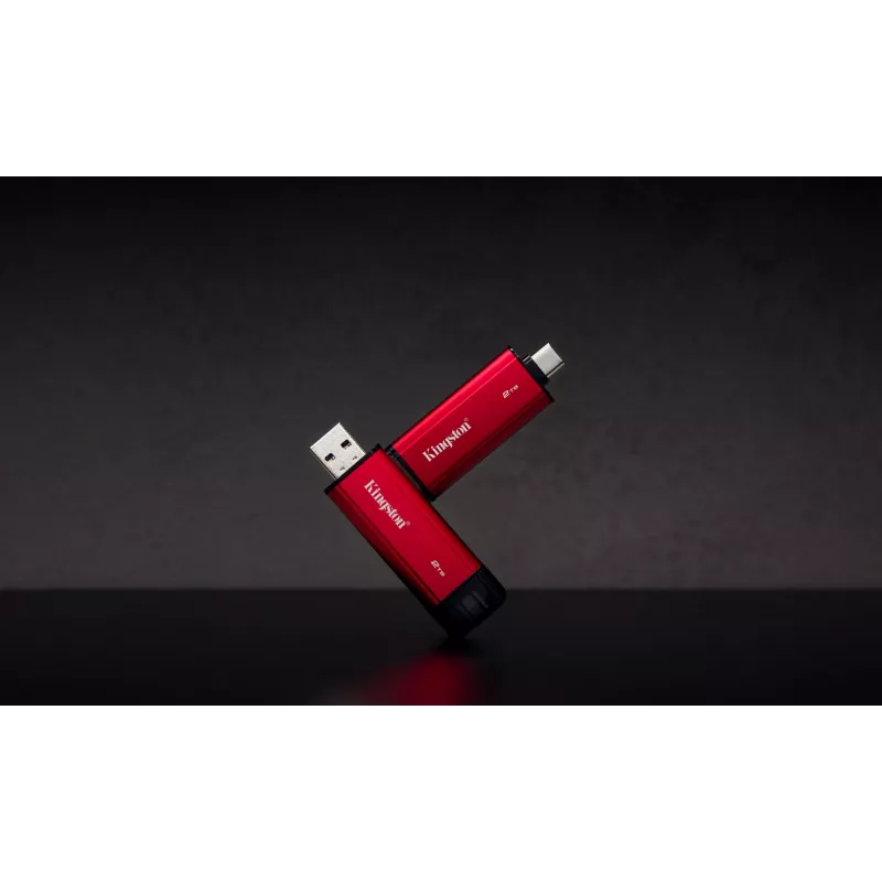 SSD externo Kingston 2 TB Dual USB-A/USB-C, USB 3.2 Gen 2, lectura 1050 MB/s, escritura 950 MB/s, negro/rojo