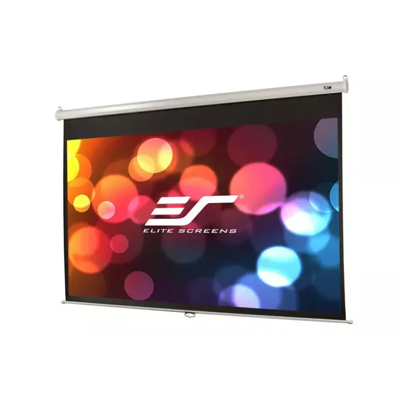 Elite Screens Manual Series M150XWV2 pantalla de proyección manual 150 pulgadas 4:3, área visible 3,05 x 2,29 m, MaxWhite, 16 kg, carcasa blanca