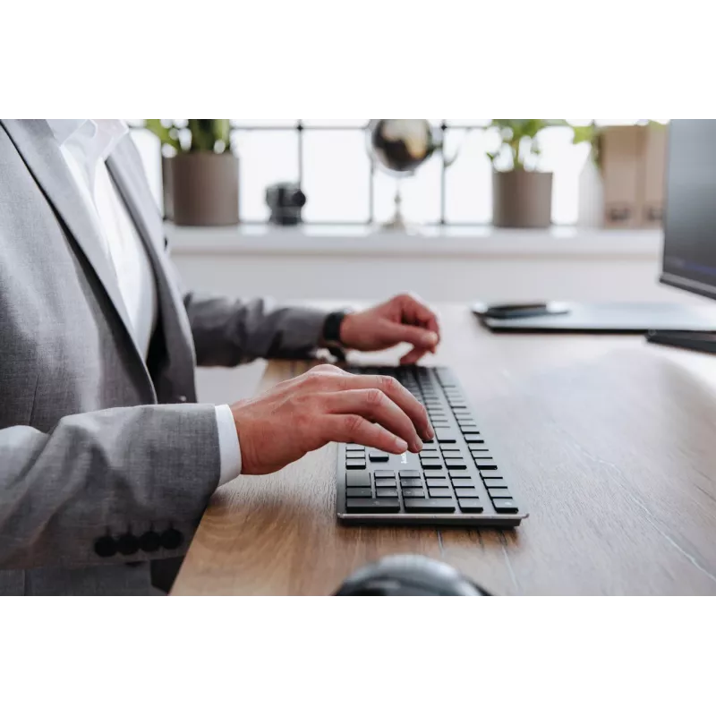 CHERRY KW X ULP Teclado Universal USB + RF Wireless + Bluetooth QWERTZ Negro