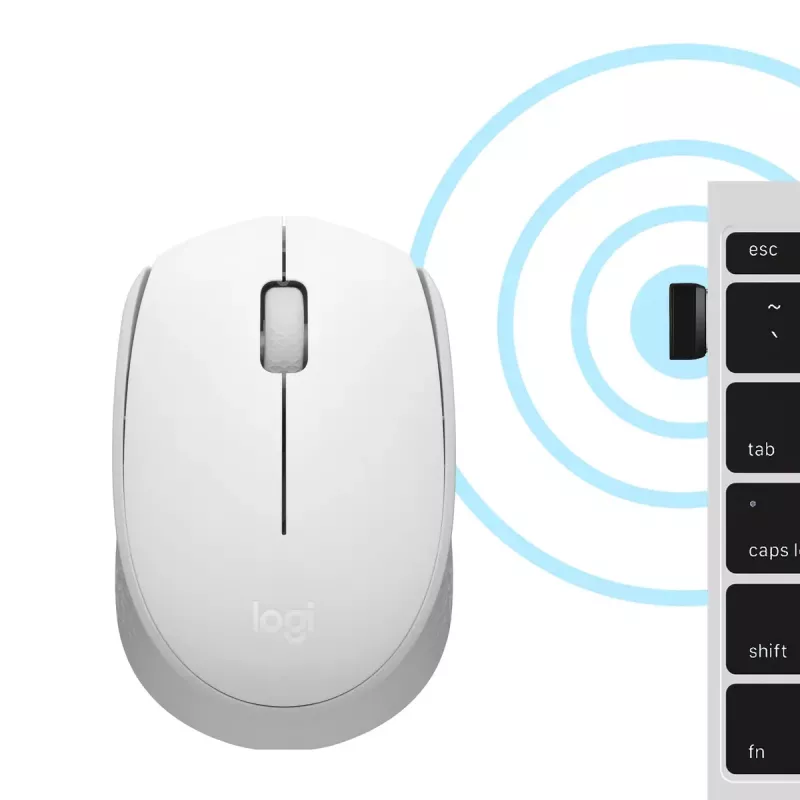 LOGITECH M171 Wireless ratón Off White Emea