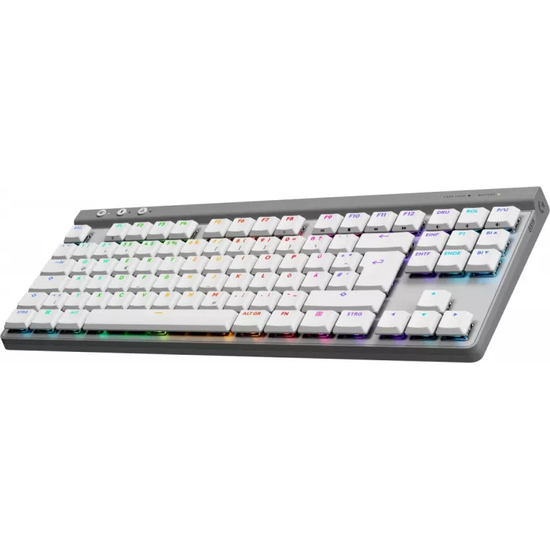 Teclado gaming inalámbrico Logitech G515 LIGHTSPEED TKL, QWERTZ alemán, blanco