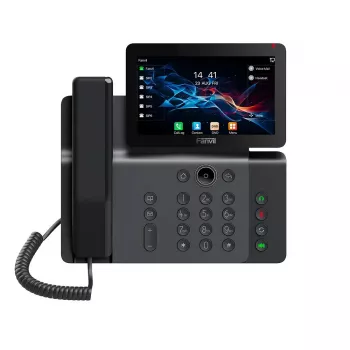Teléfono IP Fanvil V66 Gris oscuro – 20 líneas, pantalla táctil IPS de 7