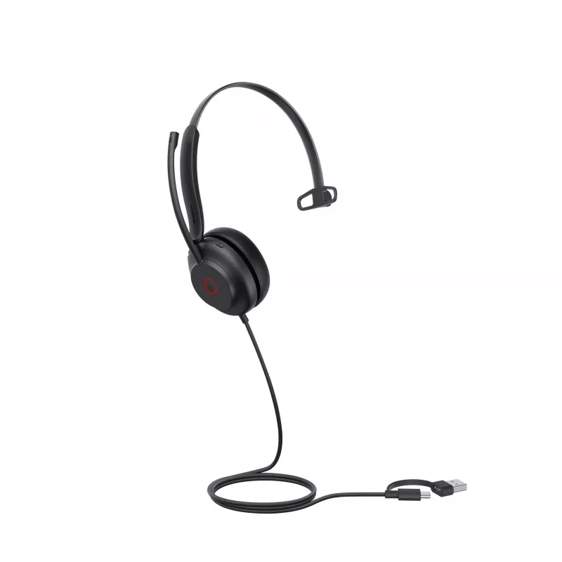 Yealink UH35 Mono UC Auricular USB-C/A, con cable, 20–20000 Hz, llamadas/música, 96,5 g, Auricular, Negro