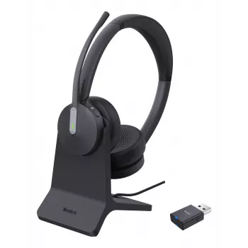 Yealink WH64 Hybrid Dual con base de carga Auricular Teams
