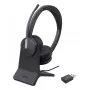 Yealink WH64 Hybrid Dual con base de carga Auricular Teams