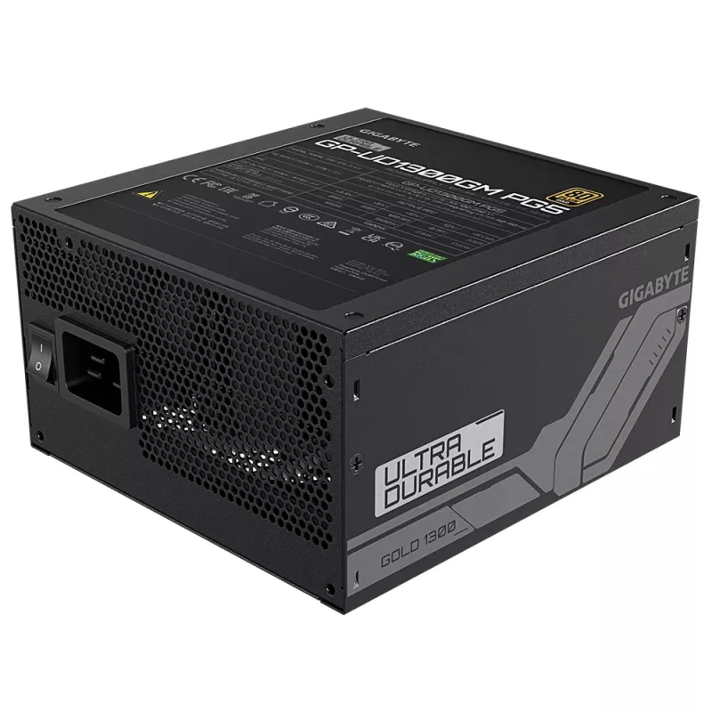 Fuente de alimentación GIGABYTE UD1300GM PG5 1300 W 20+4 pines ATX ATX negra