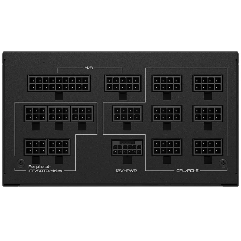 Fuente de alimentación GIGABYTE UD1300GM PG5 1300 W 20+4 pines ATX ATX negra