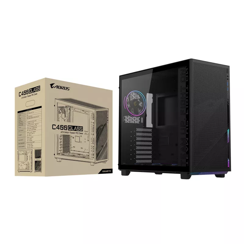Caja de PC GIGABYTE C400 Midi Tower negra