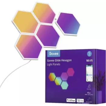 Paneles de luz LED Govee B6061 pack de 5 RGB con cambio de color – iluminación de pared decorativa modular