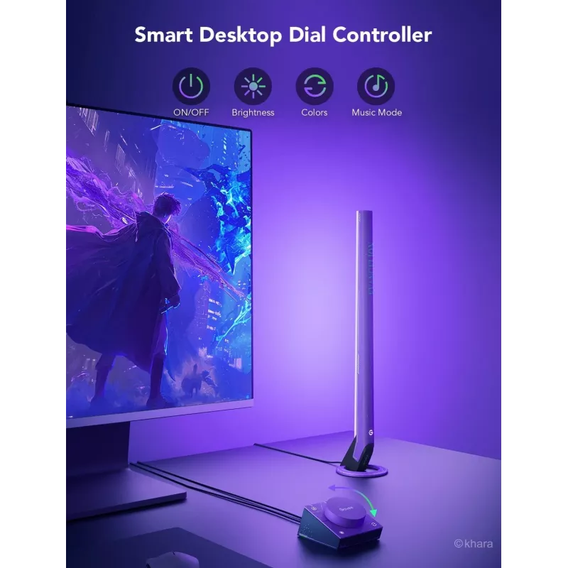 Set de iluminación inteligente Govee H6047, Wi‑Fi/Bluetooth, 12V 24W, negro, 5 uds.