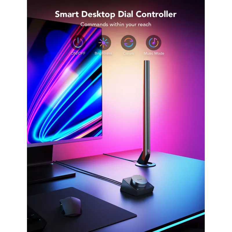 Set de iluminación inteligente Govee H6047, Wi‑Fi/Bluetooth, 12V 24W, negro, 5 uds.