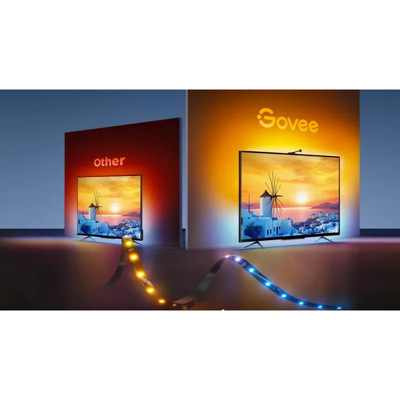 Tira de luz inteligente Govee H6098 — Wi‑Fi/Bluetooth, negra, 2 kWh/1000h, clase energética G