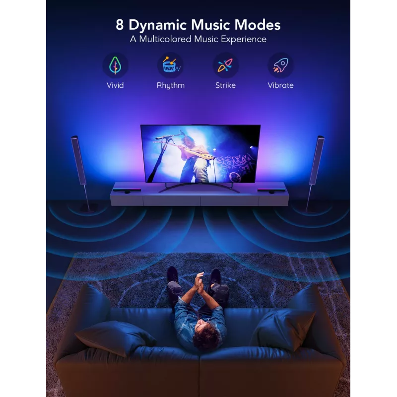 Govee H6046 barras de luz para TV | iluminación LED | RGBIC, Wi-Fi 2.4GHz, Bluetooth