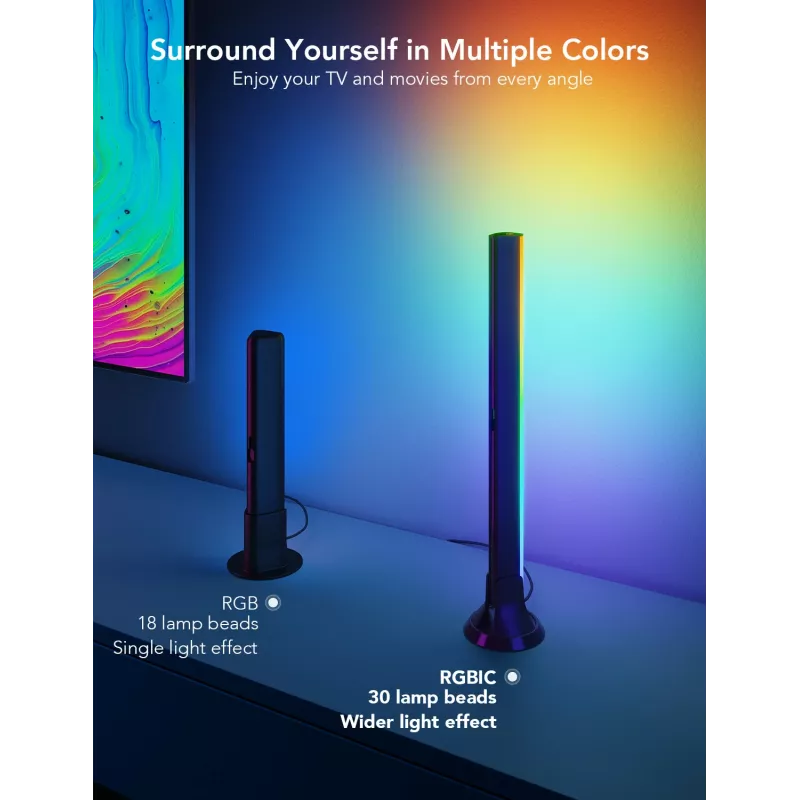 Govee H6046 barras de luz para TV | iluminación LED | RGBIC, Wi-Fi 2.4GHz, Bluetooth